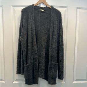 Mystree Blue Open-Front Cardigan Sweater